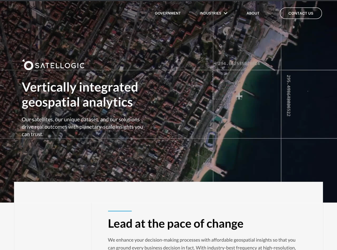 Satellogic's website screenshot