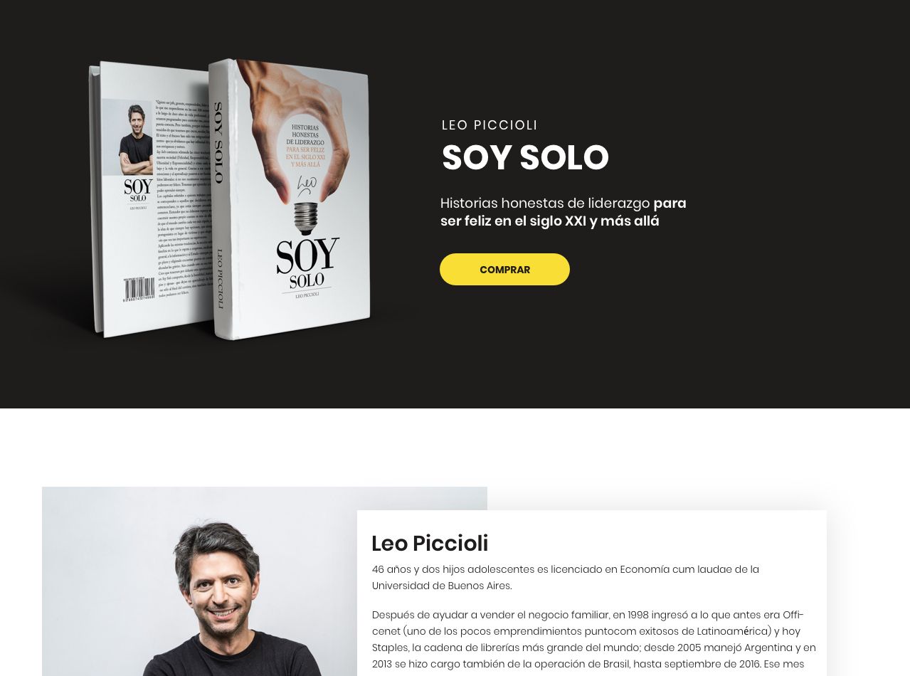 Soy Solo's website screenshot